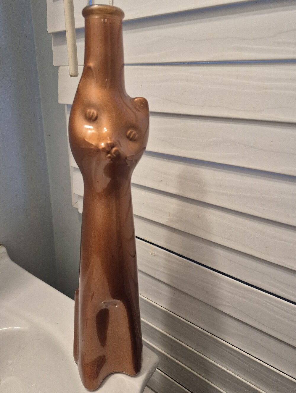Vintage Moseland Happy Cat Figural Wine Bottle